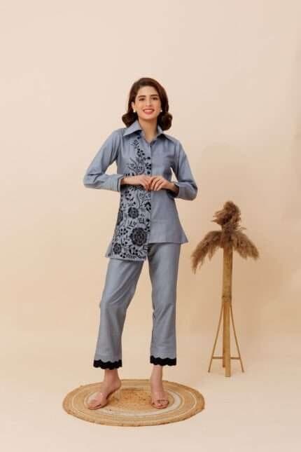 ROZA GREY CO-ORD SET