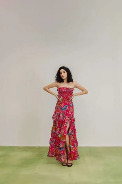 Pink Garden Maxi Dress