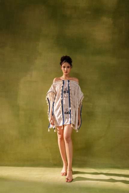 Cream Romance Off-Shoulder Dress