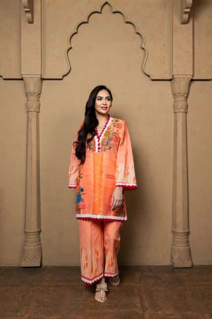 Lily Cut Work Cotton Cord Set